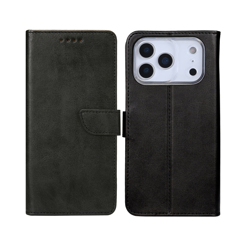 Rixus Bookcase For iPhone 17 Pro Black