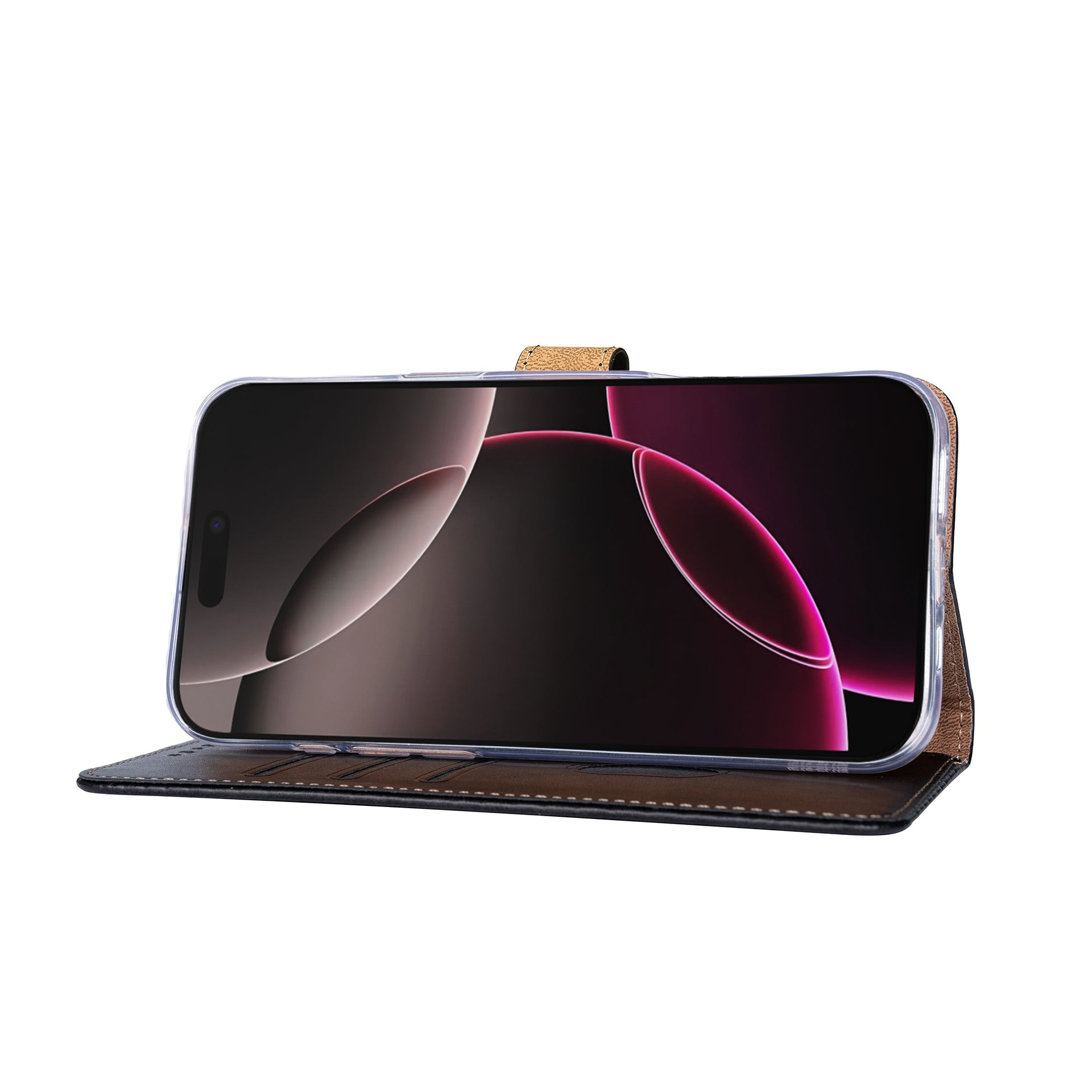Rixus Bookcase For Apple iPhone 17 Pro Black