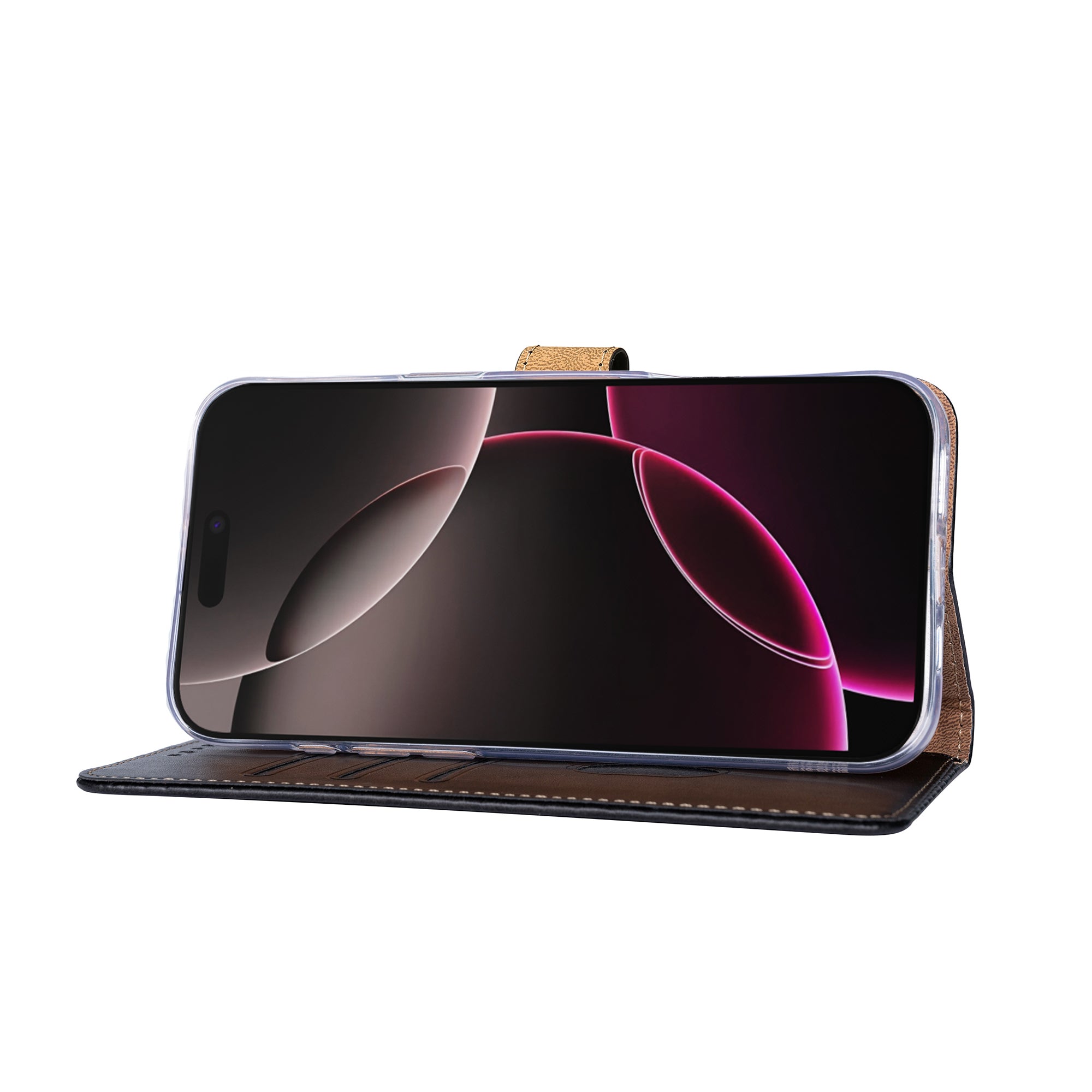 Rixus Bookcase For Apple iPhone 17 Pro Black