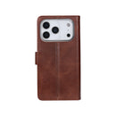 Rixus Bookcase For Apple iPhone 17 Pro Brown