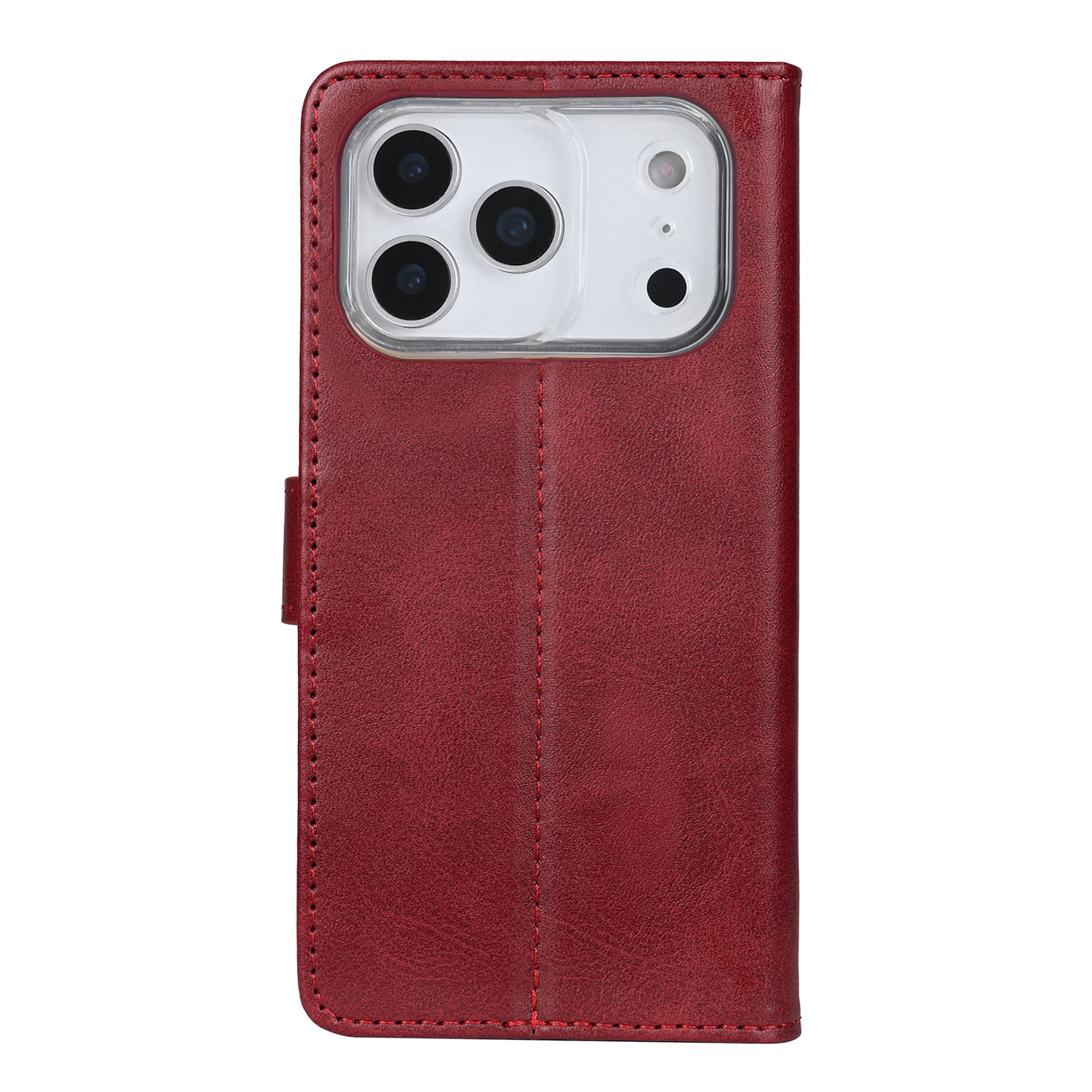 Rixus Bookcase For Apple iPhone 17 Pro Dark Red