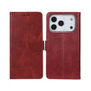 Rixus Bookcase For iPhone 17 Pro Dark Red
