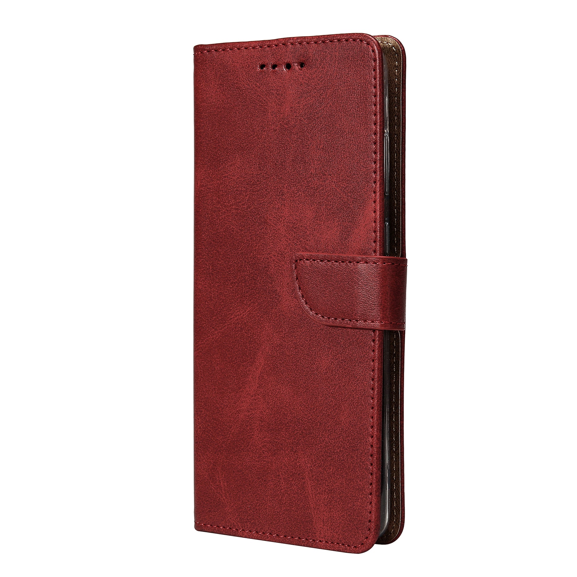 Rixus Bookcase For Apple iPhone 17 Pro Dark Red