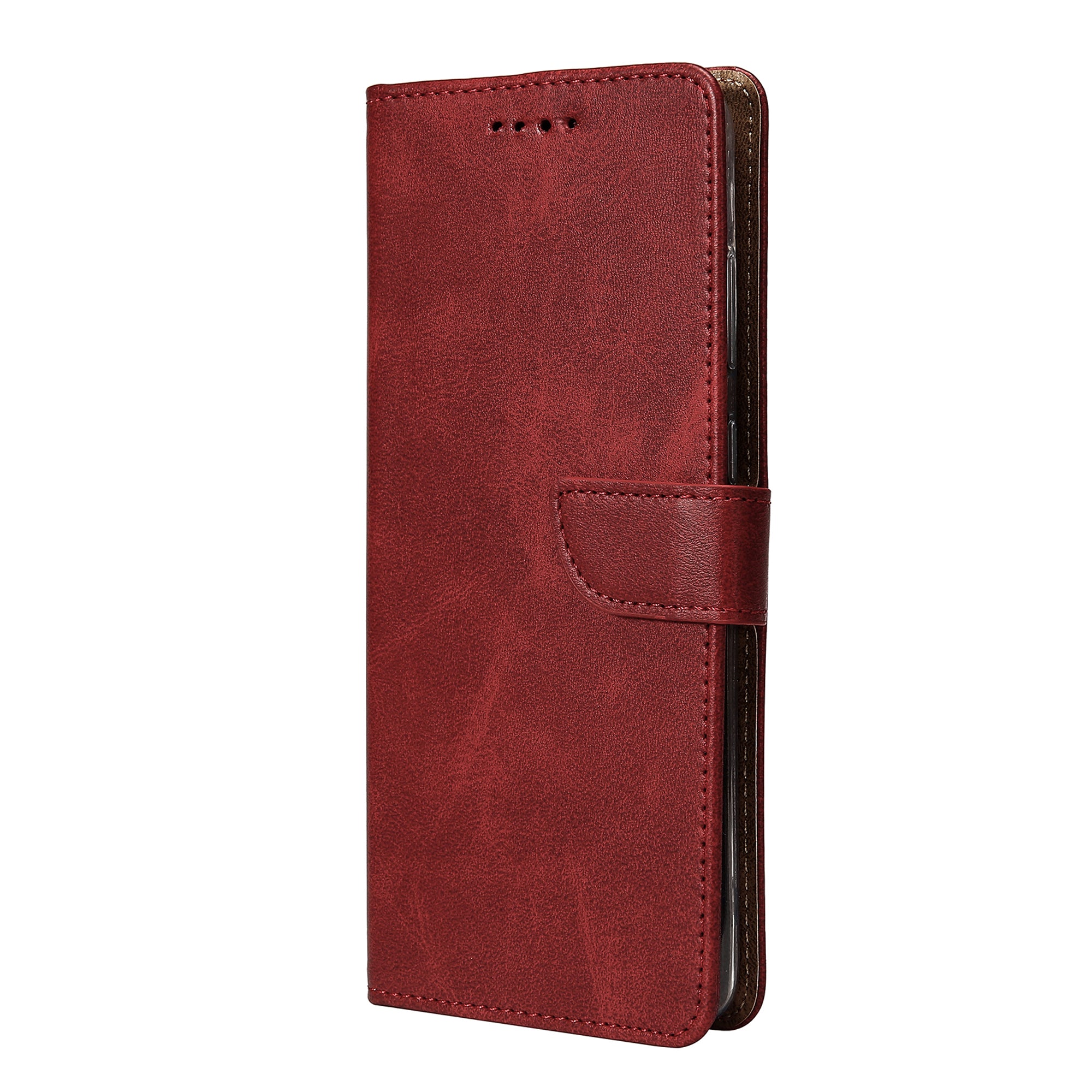 Rixus Bookcase For Apple iPhone 17 Pro Dark Red