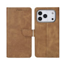 Rixus Bookcase For Apple iPhone 17 Pro Light Brown