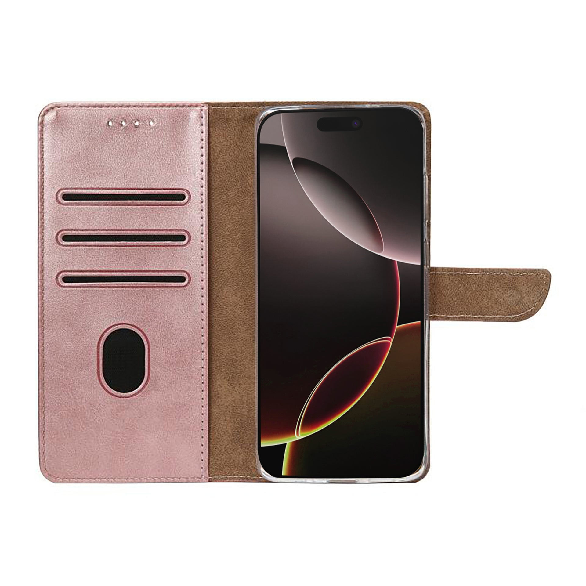 Rixus Bookcase For Apple iPhone 17 Air Pink