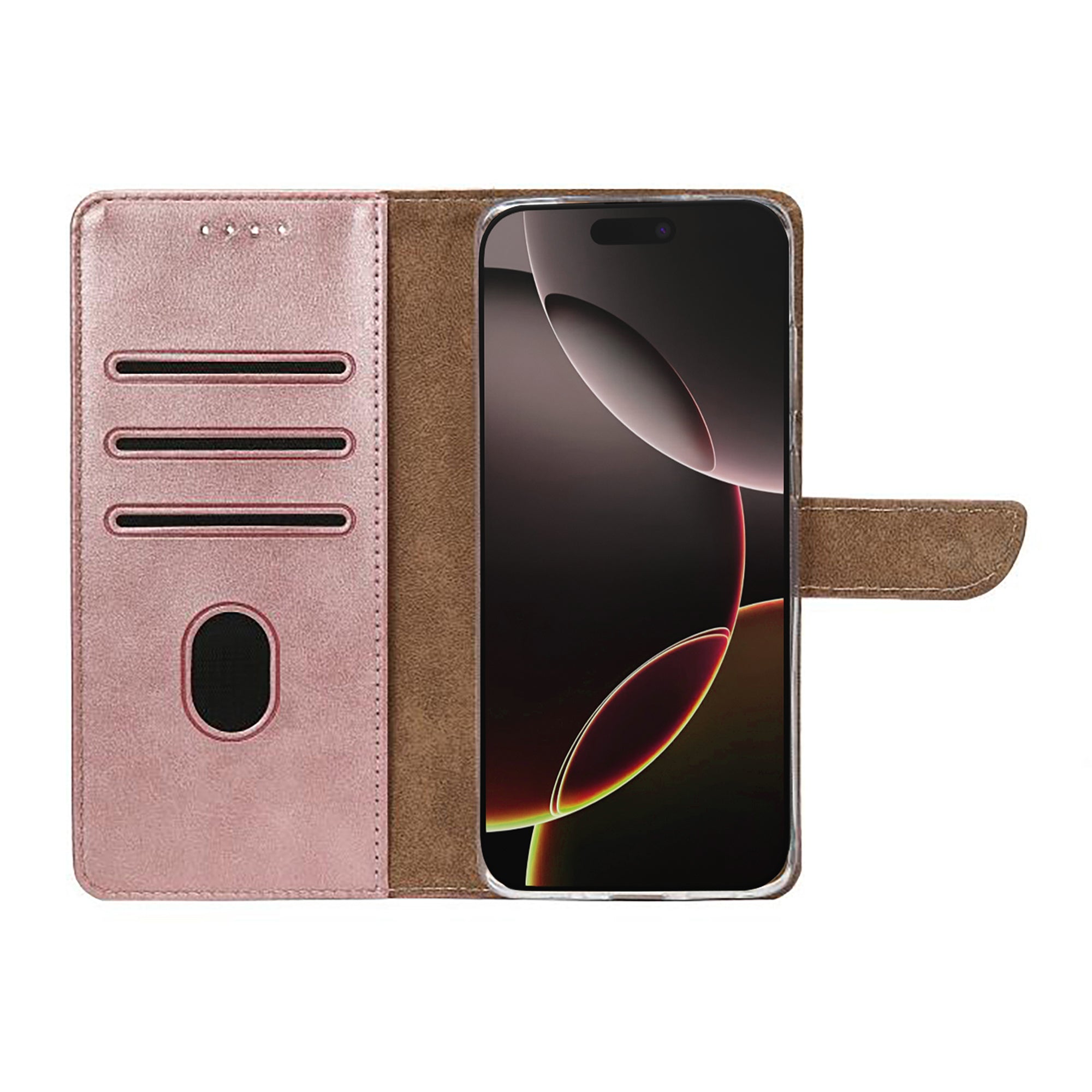 Rixus Bookcase For Apple iPhone 17 Air Pink