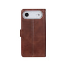 Rixus Bookcase For iPhone 17 Air Brown