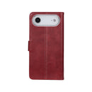 Rixus Bookcase For Apple iPhone 17 Air Dark Red