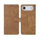 Rixus Bookcase For iPhone 17 Air Light Brown