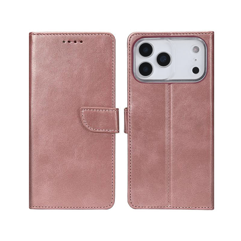 Rixus Bookcase For iPhone 17 Pro Max Pink