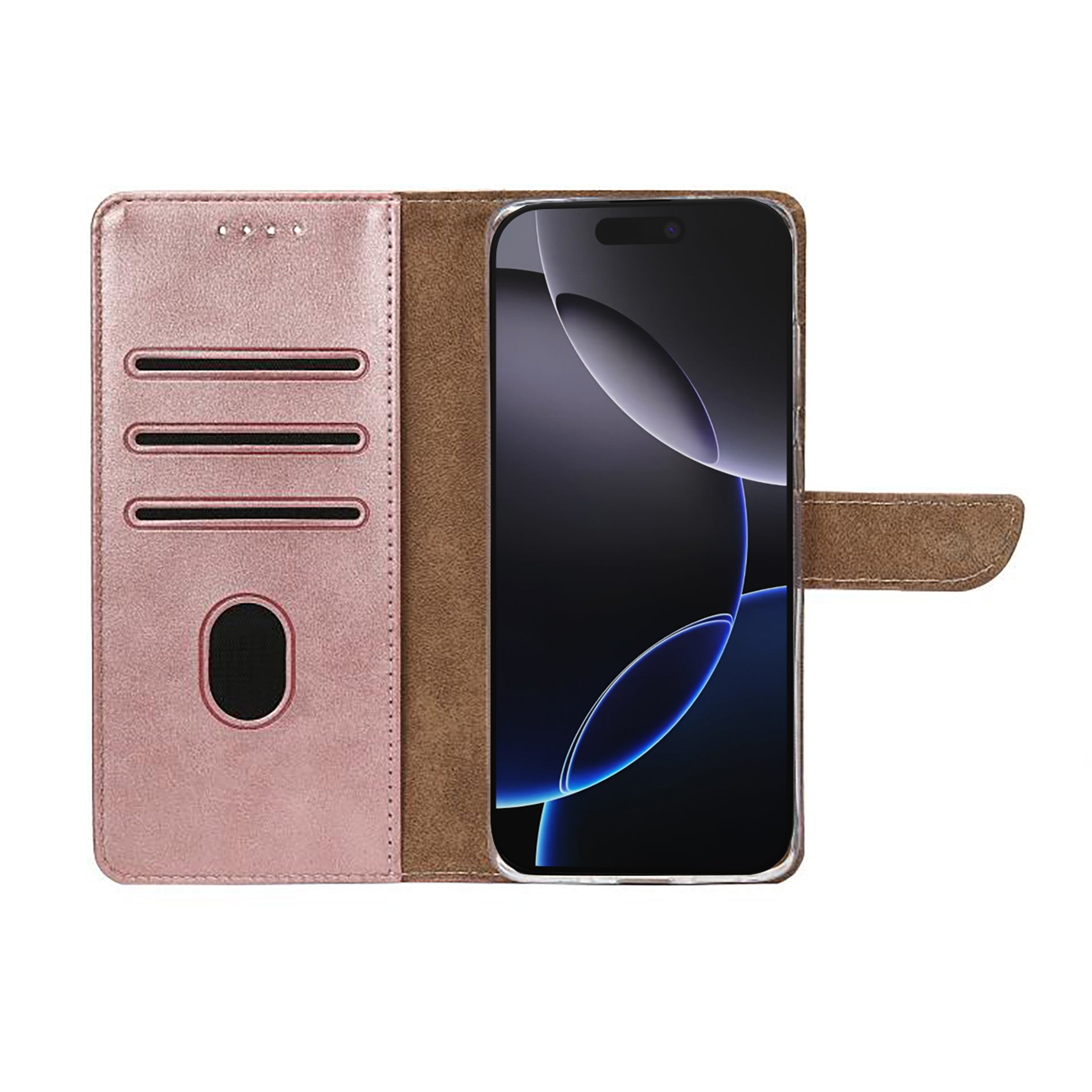 Rixus Bookcase For Apple iPhone 17 Pro Max Pink