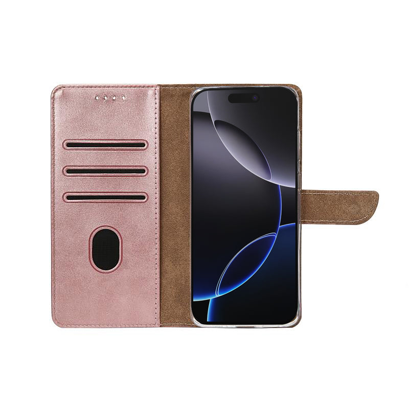 Rixus Bookcase For iPhone 17 Pro Max Pink