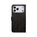 Rixus Bookcase For iPhone 17 Pro Max Black