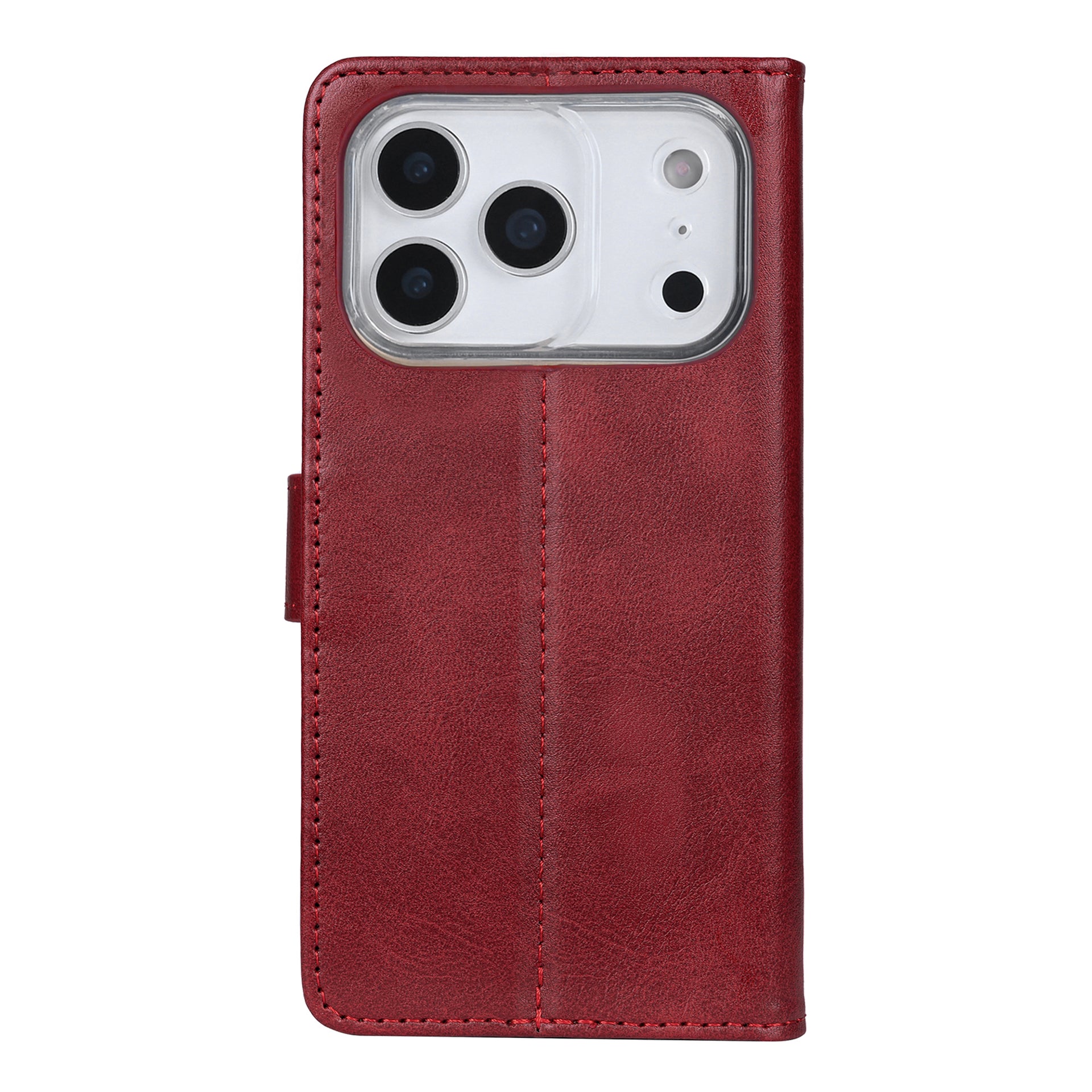 Rixus Bookcase For Apple iPhone 17 Pro Max Dark Red