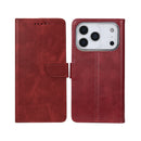 Rixus Bookcase For Apple iPhone 17 Pro Max Dark Red