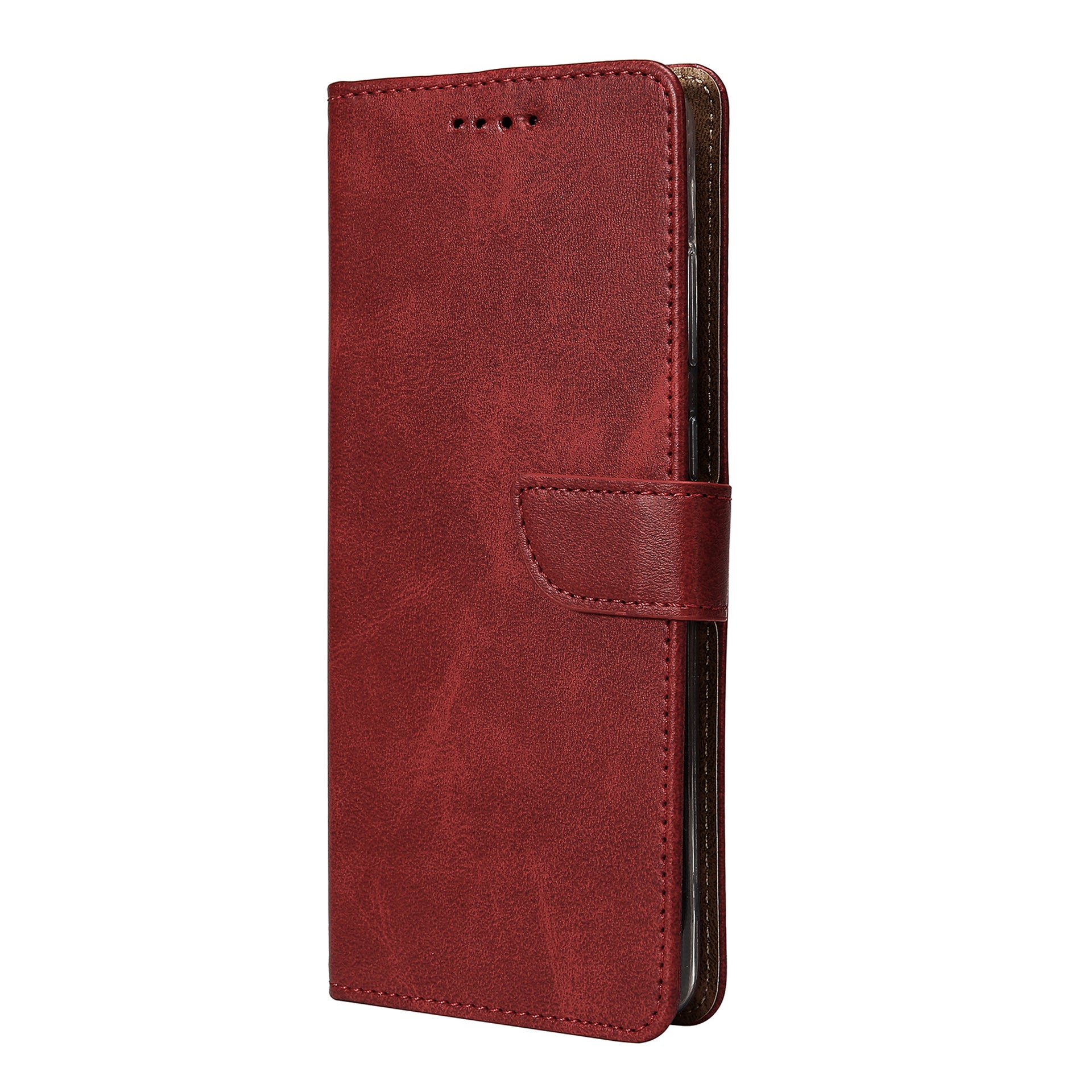 Rixus Bookcase For Apple iPhone 17 Pro Max Dark Red