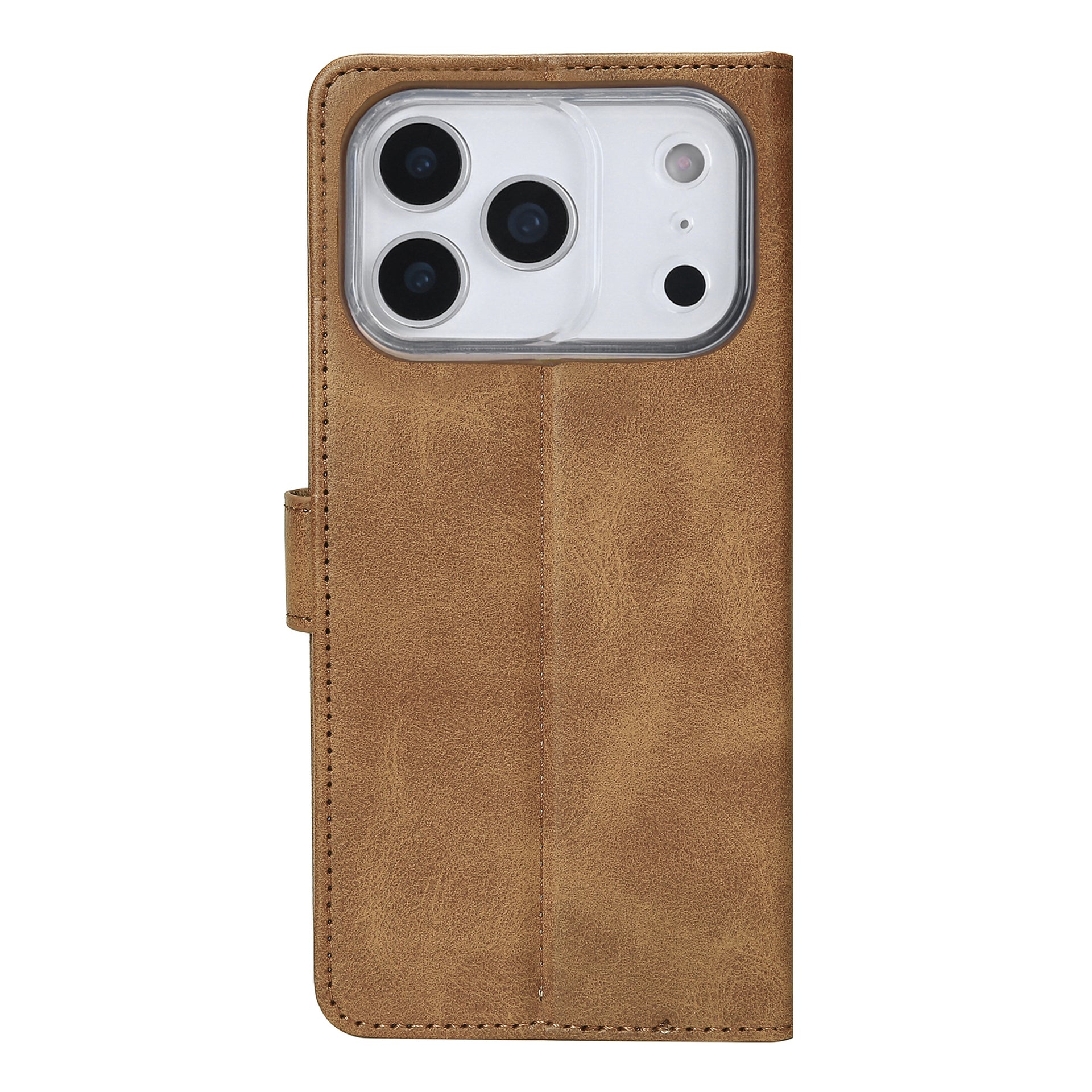 Rixus Bookcase For Apple iPhone 17 Pro Max Light Brown