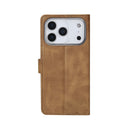 Rixus Bookcase For iPhone 17 Pro Max Light Brown