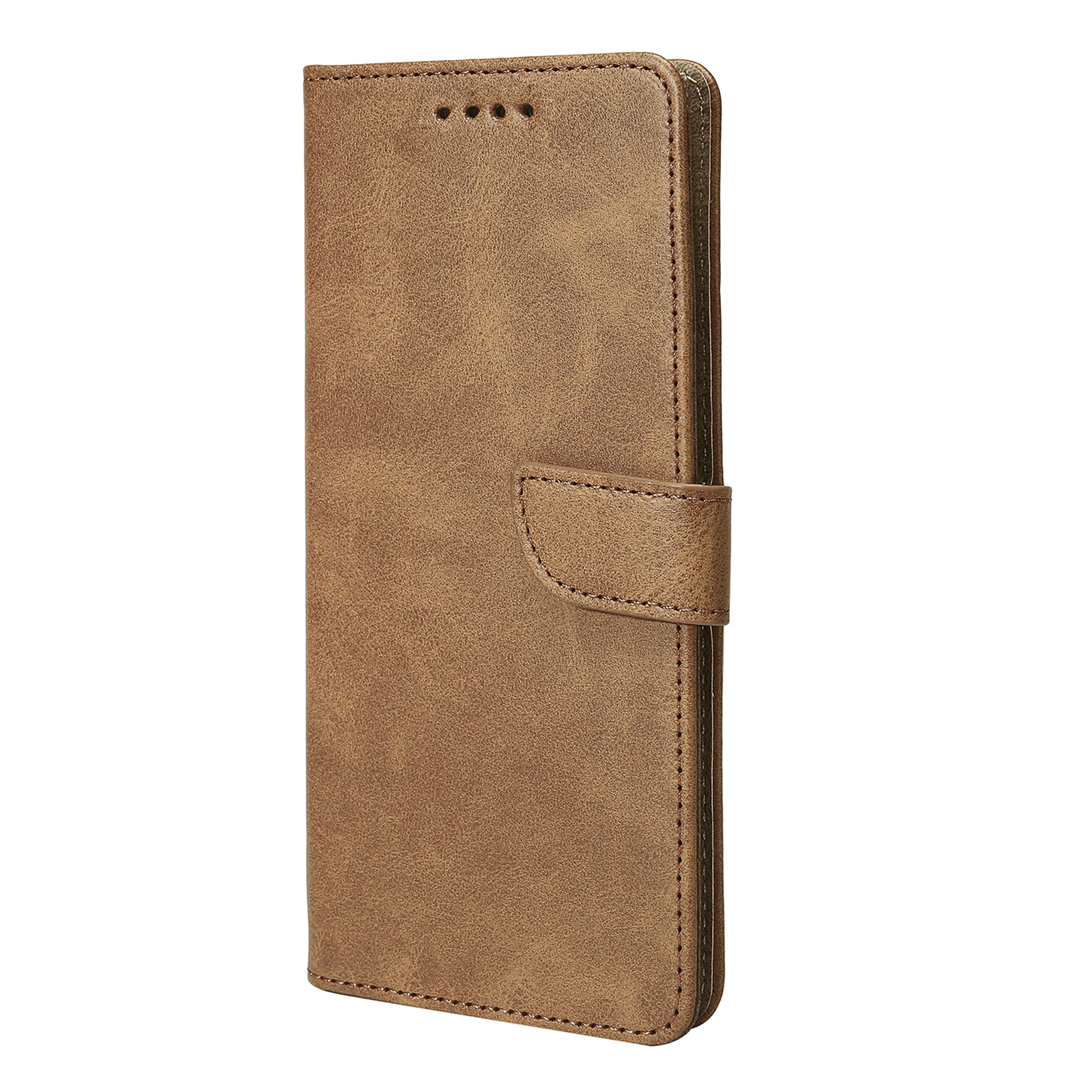 Rixus Bookcase For Apple iPhone 17 Pro Max Light Brown