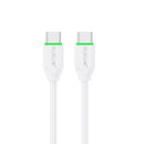 Rixus RXUC13C Fast Charging Cable USB-C To USB-C 30cm White