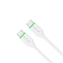 Rixus RXUC13C Fast Charging Cable USB-C To USB-C 30cm White