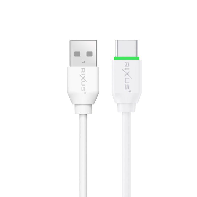 Rixus RXUC13AC Charging Cable USB-A To USB-C 30CM White
