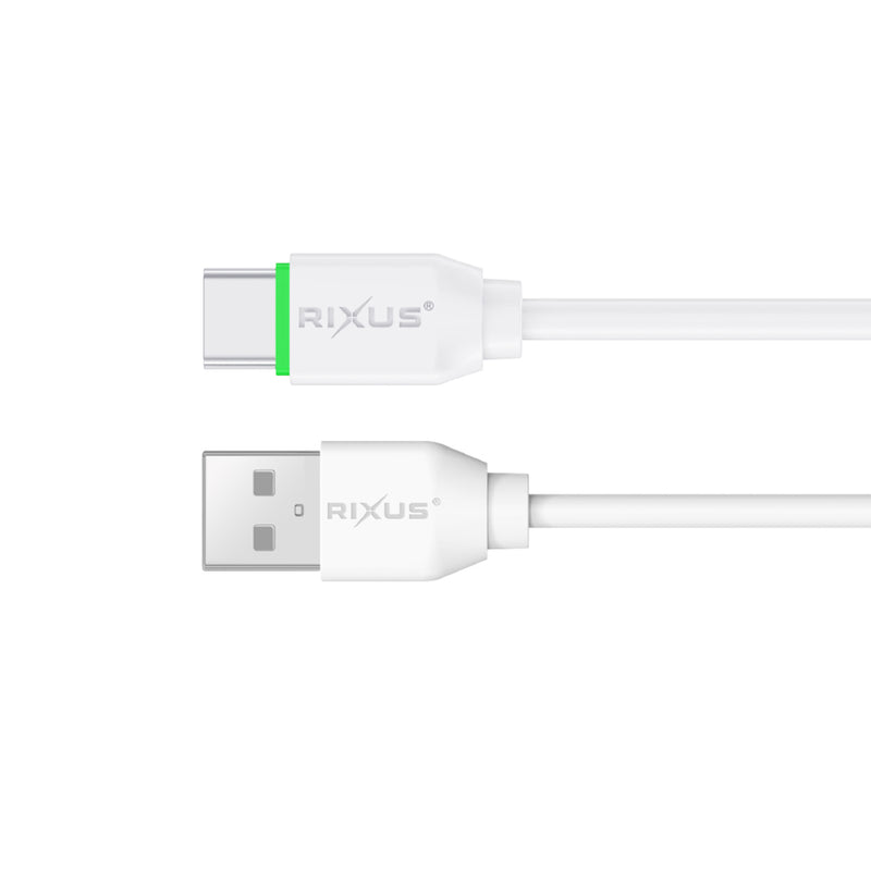 Rixus RXUC13AC Charging Cable USB-A To USB-C 30CM White