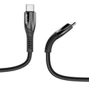 Rixus RXUC38C Fast Charging Cable USB-C To USB-C Braided Nylon 2m Black