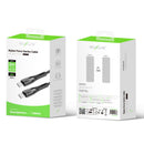 Rixus RXUC38C Fast Charging Cable USB-C To USB-C Braided Nylon 200CM Black