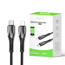 Rixus RXUC38L Fast Charging Cable USB-C To Lightning Nylon 200CM Black
