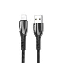 Rixus RXUC39AL Charging Cable USB-A To Lightning Nylon 3m Black
