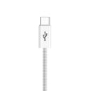 Rixus RXUC08C Fast Charging Cable USB-C To USB-C Cable Braided Nylon 180CM White