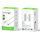 Rixus RXUC08L Fast Charging Cable USB-C To Lightning Cable Braided Nylon 180CM White