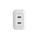Rixus RXHC33D GaN Double USB-C Power Adapter 33W White