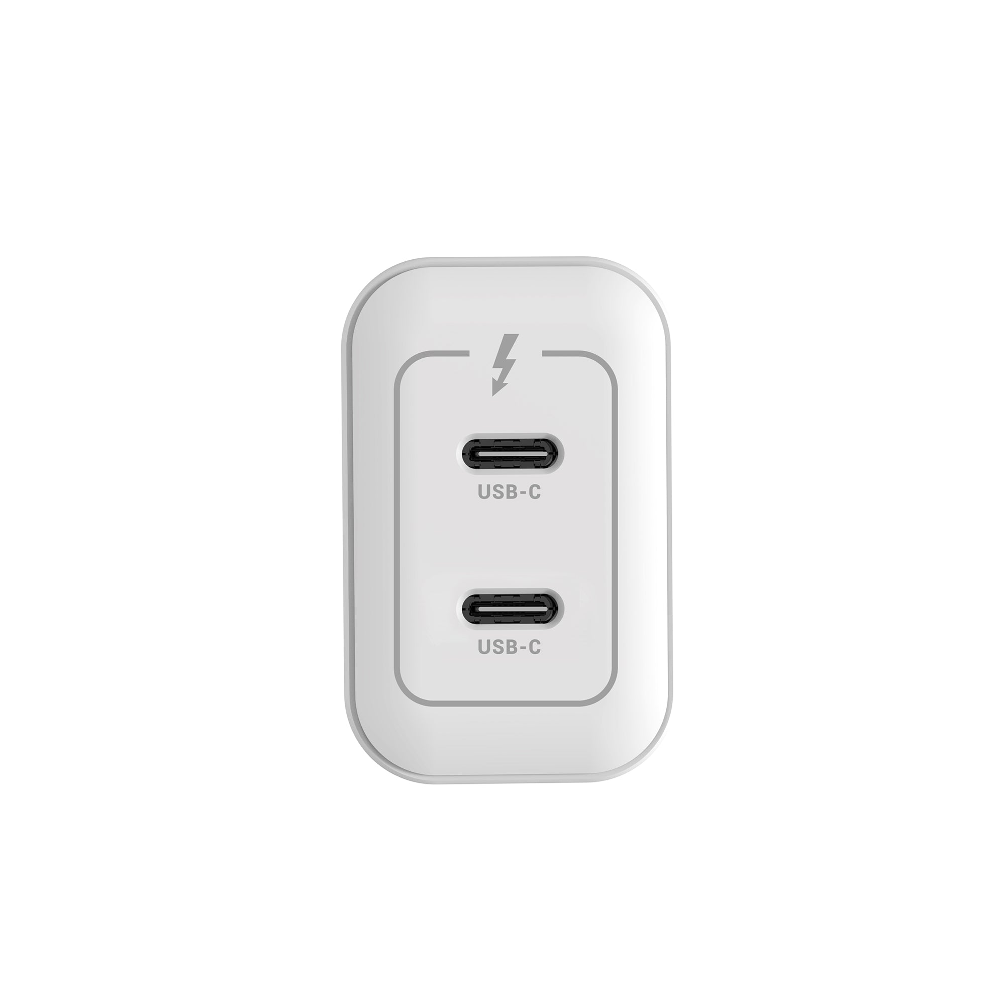 Rixus RXHC33D GaN Double USB-C Power Adapter 33W White