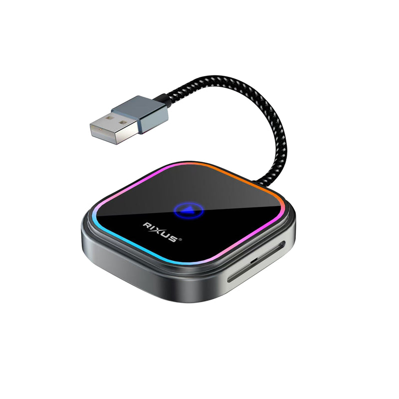 Rixus RXCP05 Wireless Carplay Adapter Metallic Gray