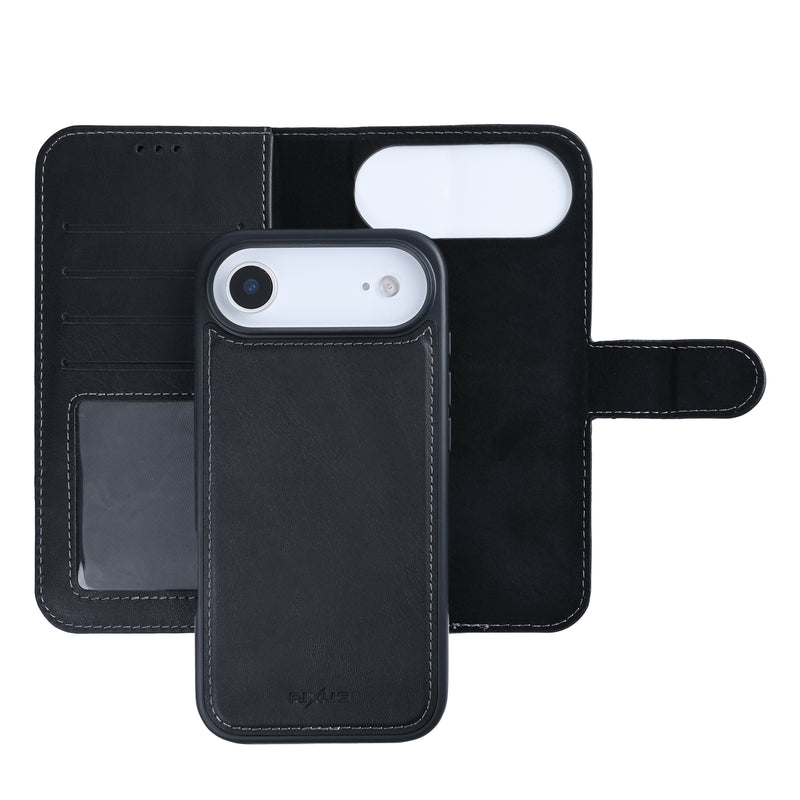 Rixus Duo Magnetic Detachable Wallet For Apple iPhone 17 Air Black