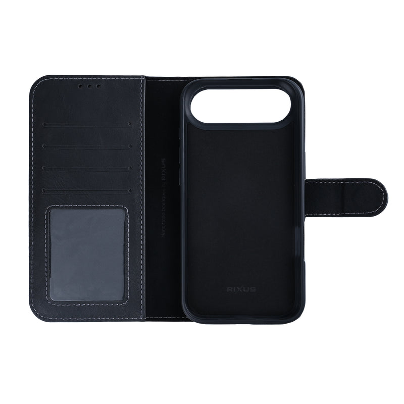 Rixus Duo Magnetic Detachable Wallet For iPhone 17 Air Black