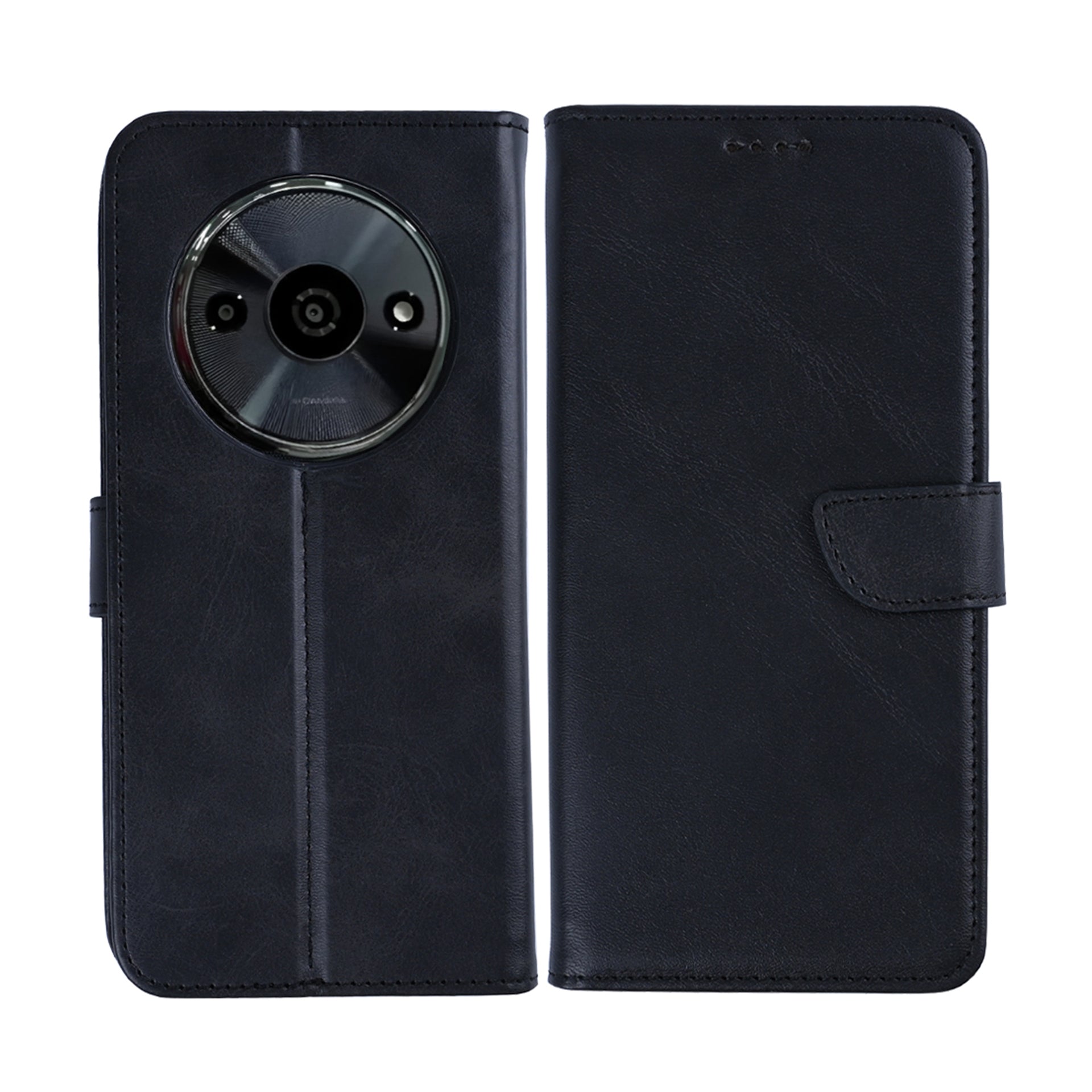 Rixus Bookcase For Xiaomi Redmi A3 Black