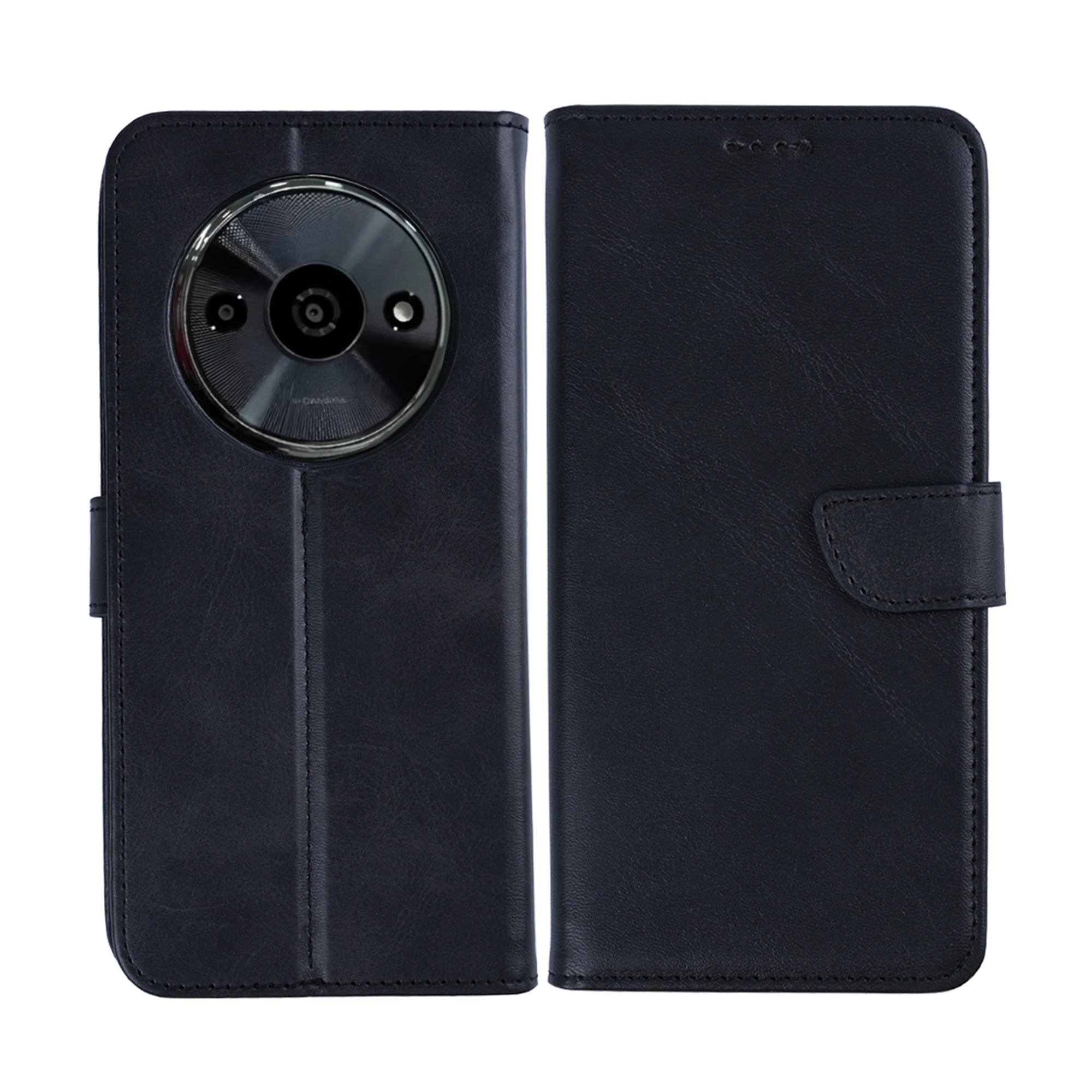 Rixus Bookcase For Xiaomi Redmi A3 Black
