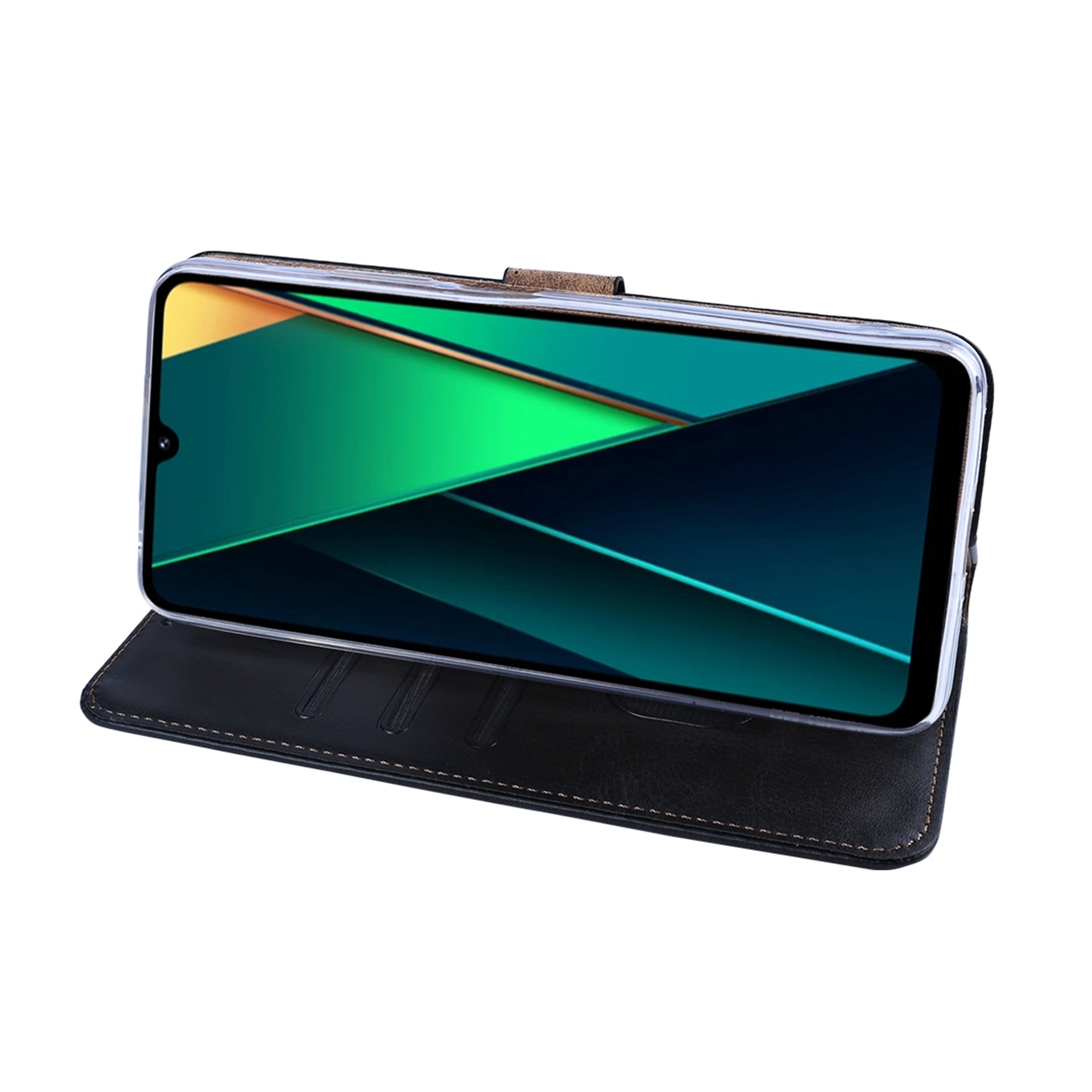 Rixus Bookcase For Xiaomi Redmi 14C Black