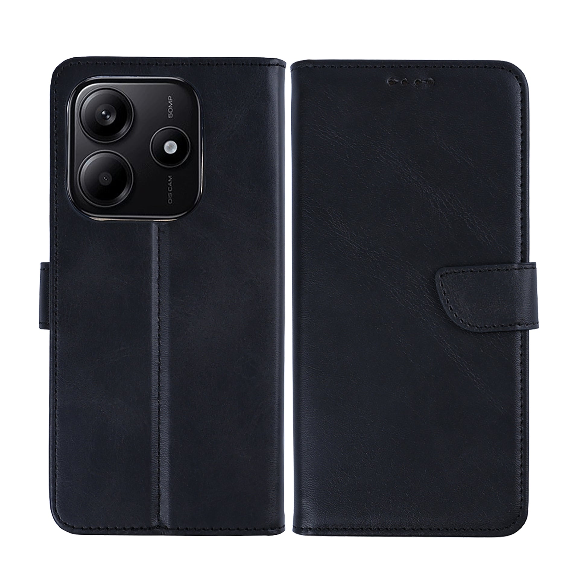 Rixus Bookcase For Xiaomi Redmi Note 14 5G Black