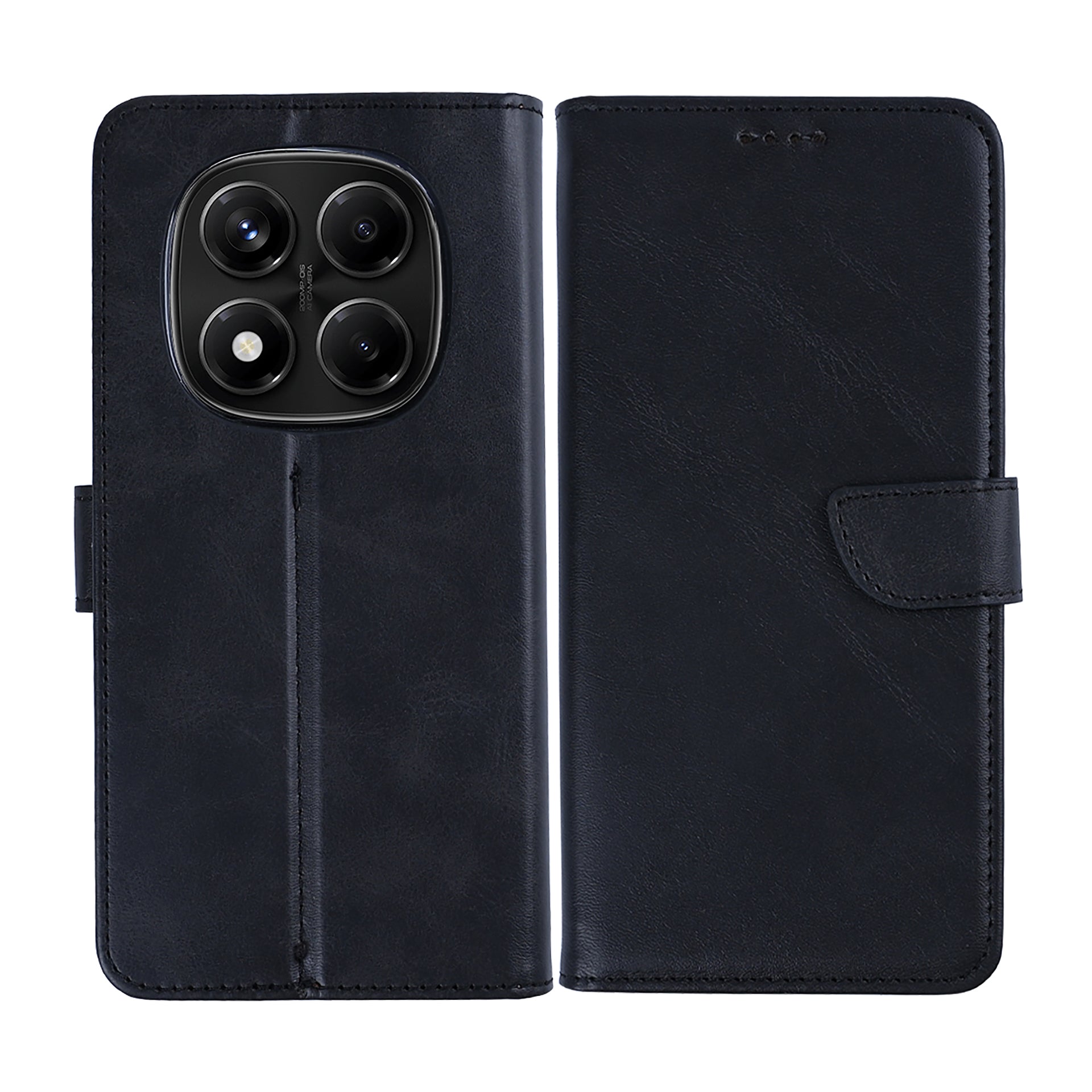 Rixus Bookcase For Xiaomi Redmi Note 14 Pro Black
