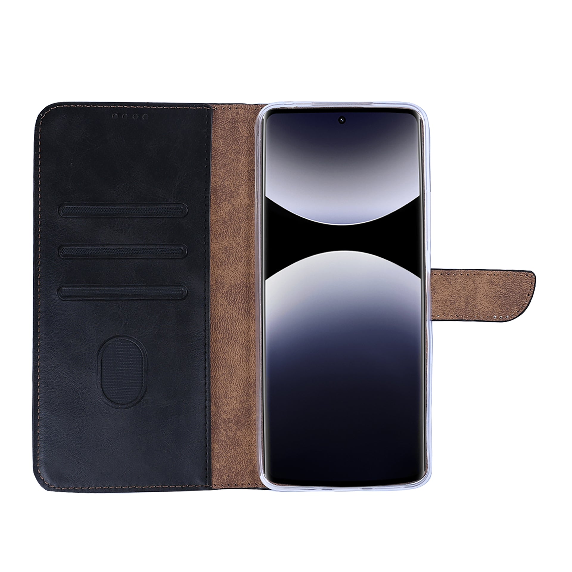 Rixus Bookcase For Xiaomi Redmi Note 14 Pro Black