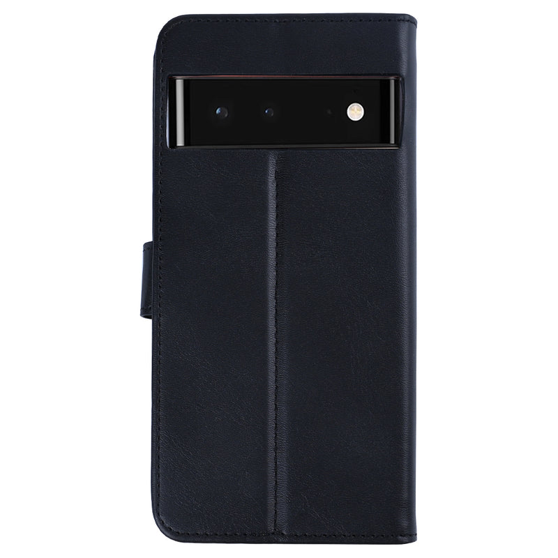 Rixus Bookcase For Google Pixel 6 Pro Black