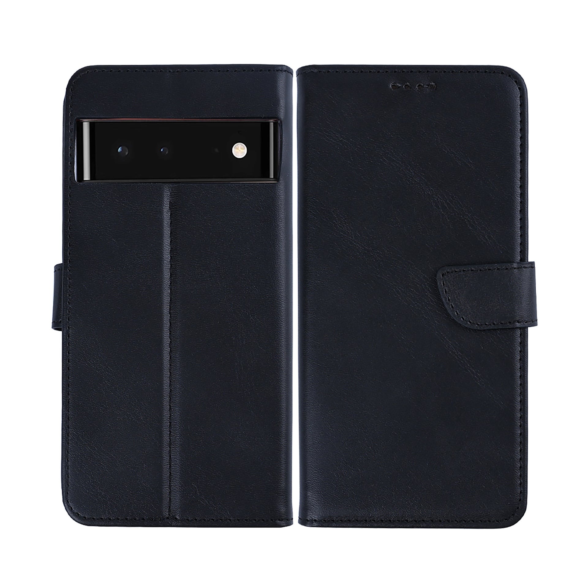 Rixus Bookcase For Google Pixel 6A Black