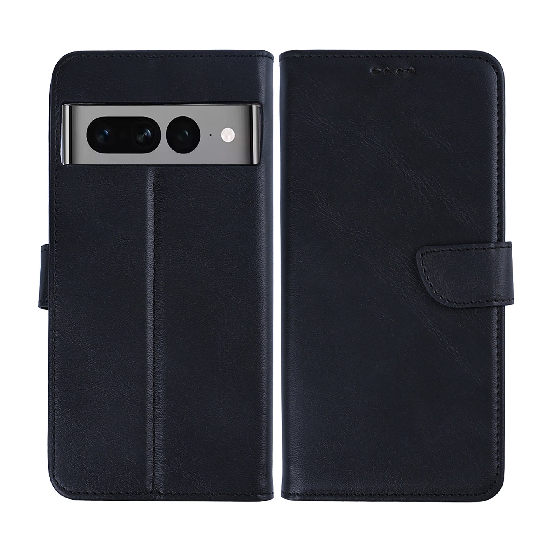Rixus Bookcase For Google Pixel 7 Pro Black