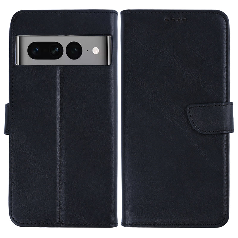 Rixus Bookcase For Google Pixel 7 Pro Black