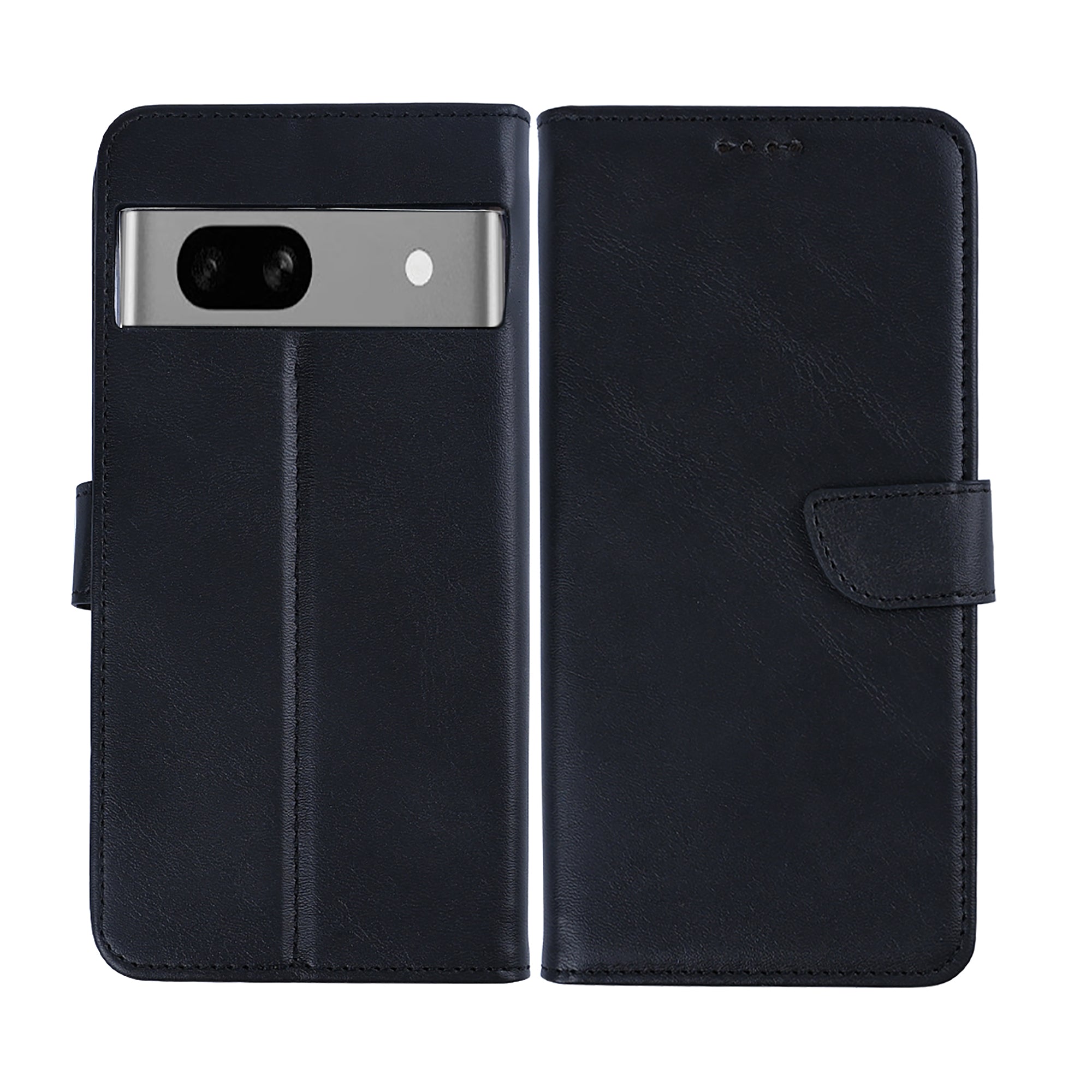 Rixus Bookcase For Google Pixel 7A Black